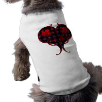 Fire Heart Dog Shirt pet clothing