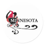 Fire Heart Minnesota Sticker
