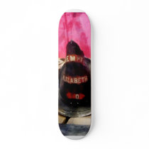 Fire Helmet in Fire Truck Skateboard Decks