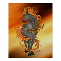 Fire Horse (16x20) Poster posters