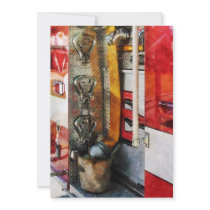 Fire Hose, Bucket and Nozzle Personalized Invitation