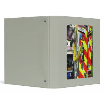 Fire Hose on Striped Fire Engine Vinyl Binders