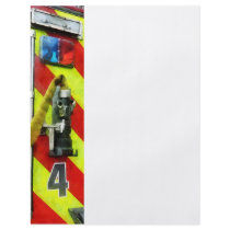 Fire Hose on Striped Fire Engine Flyer Design