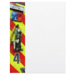 Fire Hose on Striped Fire Engine Custom Letterhead