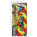 Fire Hose on Striped Fire Engine rack cards