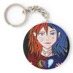 Fire Ice girl anime Key Chains