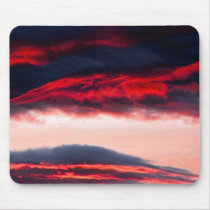 Fire in clouds mousepads