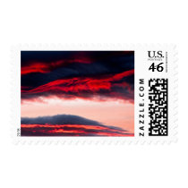 Fire in clouds stamps