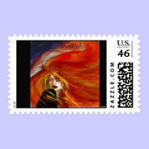 Fire In The Sky Postage Stamp 2 stamps