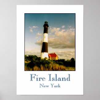 'Fire Island Lighthouse at Sunset' Poster print