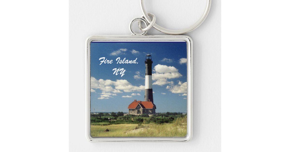 Fire Island Lighthouse Premium Keychain Zazzle