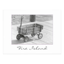 'Fire Island Wagon' Postcard
