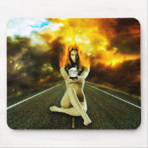 Fire lady mouse pad mousepads by StephenWesley Fire lady mouse pad mousepads