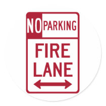 Fire Lane No Parking Sign stickers by wesleyowns Fire Lane No Parking Sign stickers