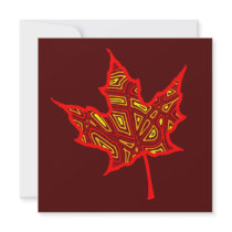 Fire Leaf Invitation by scribbleprints Fire Leaf Invitation