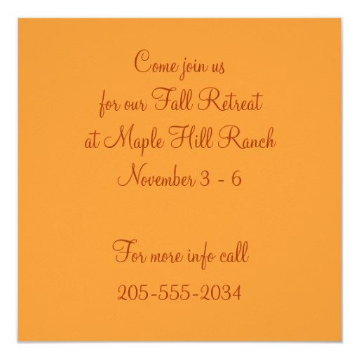 Fire Leaf Invitation