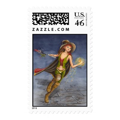 Fire Magic Postage Stamp by BluDragon