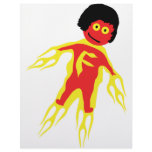 fire man icon letterhead design