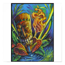 Fire of the Tiki god-print by MikeTheFreak Fire of the Tiki god-print