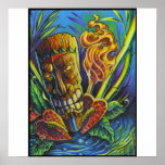 Fire of the Tiki god-print