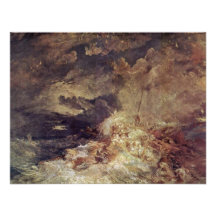 Fire On The Sea By Turner Joseph Mallord William Custom Invites