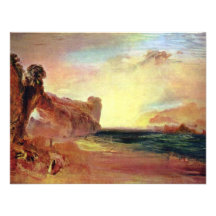 Fire On The Sea By Turner Joseph Mallord William Custom Invitation