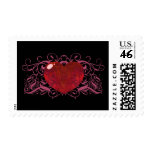 Fire Opal Heart postage