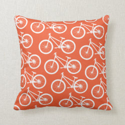 Fire Orange Bicycle Pillow
