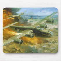 Fire Over Ploesti by Roy Grinnell Mouse Pad