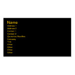 Fire Phoenix on Black Business Card