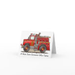 Fire Pumper Rescue Truck Note Card