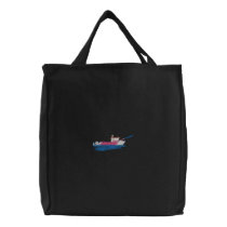 Fire Rescue Boat embroidered bags