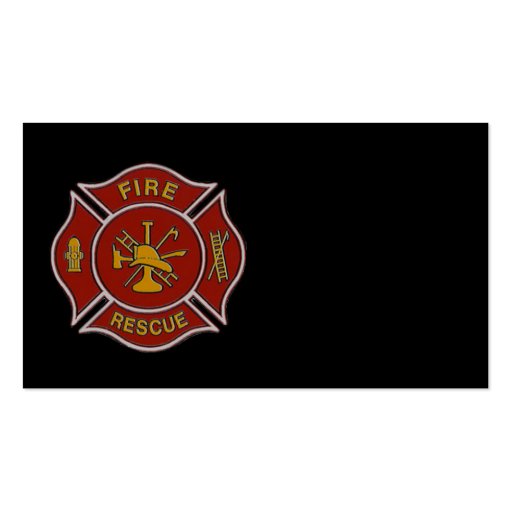 Fire Rescue Business Card Template (front side)