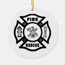 Fire Rescue Christmas Tree Ornaments