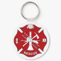 Fire Rescue Keychain by firefightertshirts Fire Rescue Keychain