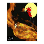 FIRE ROOSTER POSTCARD