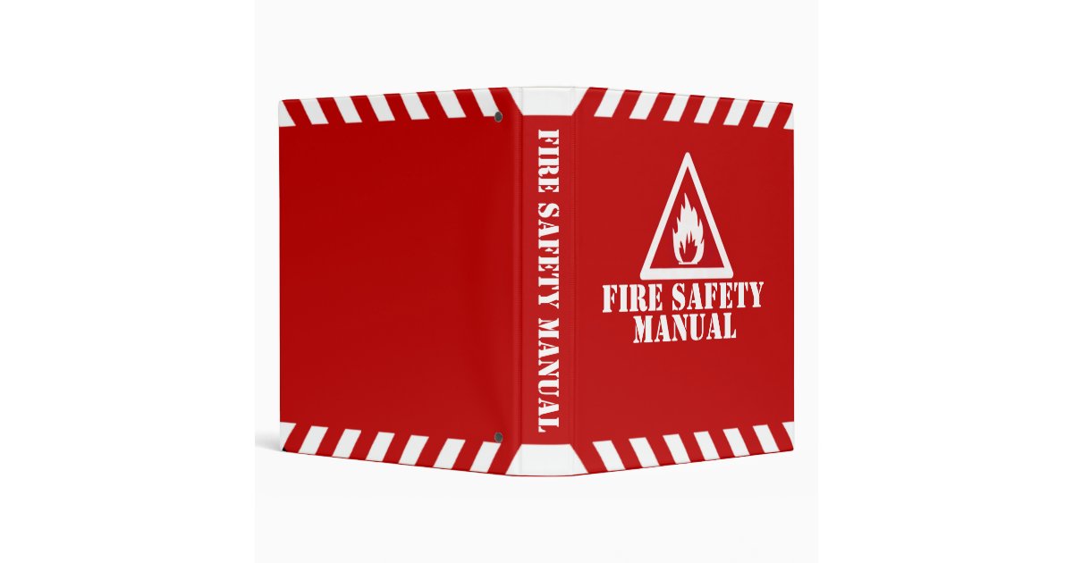 Fire Safety Manual Binder Zazzle