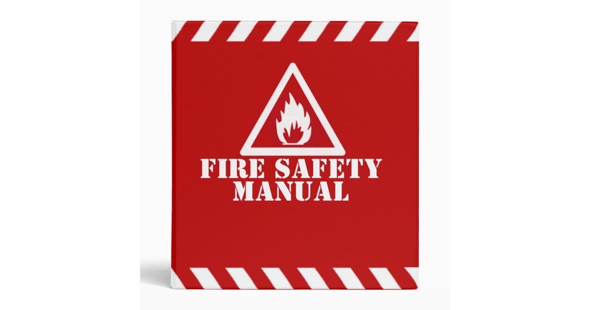 Fire Safety Manual Binder Zazzle