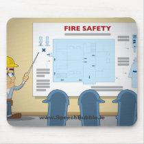 Fire Safety Mouse Mat mousepads by SpeechBubbleDesigns Fire Safety Mouse Mat mousepads