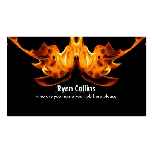fire sign business card
