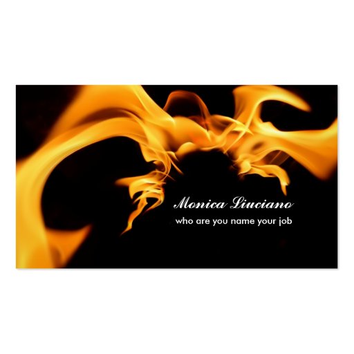 fire sign business card