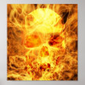 fire skull1 posters