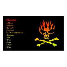 Fire Skull Business/ Profile Card Business Card Templates