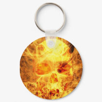 fire skull keychains