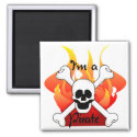 Fire Skull Pirate Tshirts and Gifts magnet