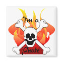 Fire Skull Pirate Tshirts and Gifts magnet