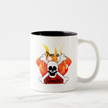 Fire Skull Pirate Tshirts and Gifts Mug