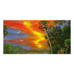 Fire Sky Sunset Custom Photo Card