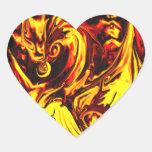 Fire Spirit Heart Sticker