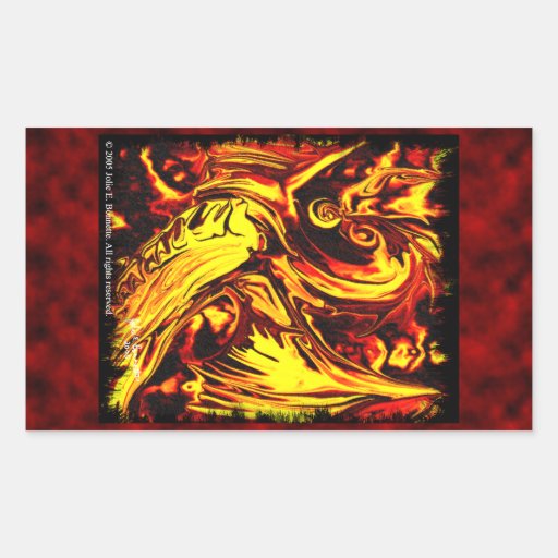 Fire Spirit Rectangular Sticker